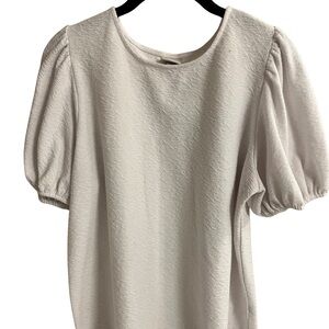 A New Day White Textured Blouse